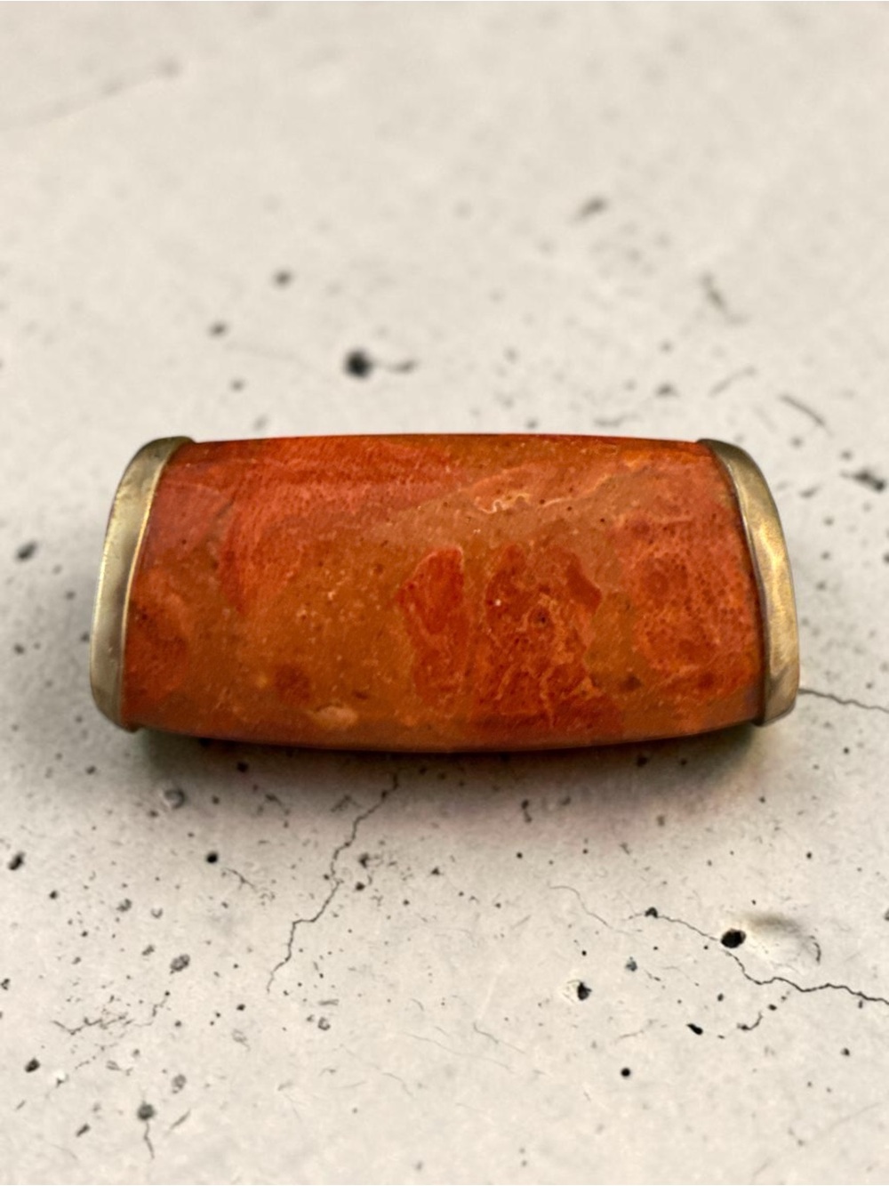 Silpada Genuine Red Sponge Coral Pendant Necklace | Brown Genuine Leather Cord - Picture 2 of 6